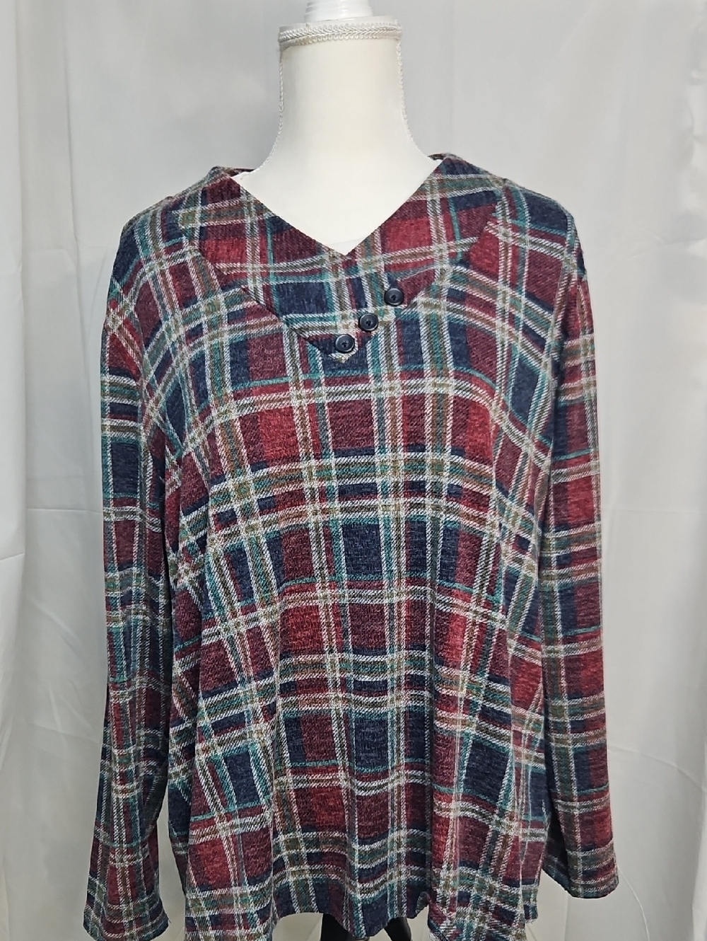 Southern Lady Multicolor Plaid Pullover